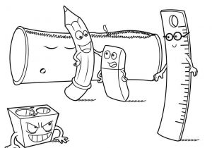 Coloriage Fourniture Scolaire Maternelle School Supplies Coloring Page
