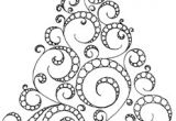 Coloriage Frise De Noel Swirl Tree