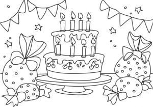 Coloriage Gateau Anniversaire 8 Ans Coloriage Beau Gâteau D Anniversaire Pour Mes 8 An
