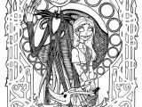 Coloriage Géant à Imprimer Mariage Nightmare before Christmas Art Nouveau by therealjoshlyman On