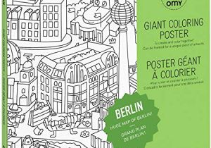 Coloriage Geant New York Omy Poster Géant   Colorier De Berlin format Encadrable 70 X 100 Cm