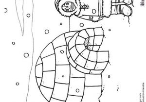 Coloriage Glace A Imprimer Coloriage Dessin Igloo Et Esquimau