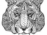 Coloriage Gorille Mandala Dessin   Colorier D Une Tªte De Tigre Hugolescargot