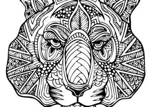 Coloriage Gorille Mandala Dessin   Colorier D Une Tªte De Tigre Hugolescargot
