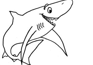 Coloriage Grand Requin Blanc Dessin Animé Pieuvre Az Coloriage