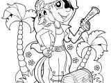 Coloriage Gratuit à Imprimer Jack Et Les Pirates Dessin   Colorier D Une Petite Fille Pirate Avec son Perroquet Et