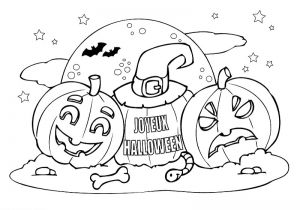 Coloriage Gratuit à Imprimer Pour Halloween Citrouille Halloween Qui Fait Peur Maison Design Apsip