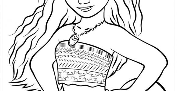 Coloriage Gratuit à Imprimer Vaiana Modele Dessin Princesse Facile