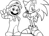 Coloriage Gratuit De sonic Coloriage De sonic Et Mario à Imprimer