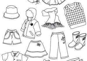 Coloriage Habits D Hiver Dessin à Imprimer Des Vêtements D Enfants