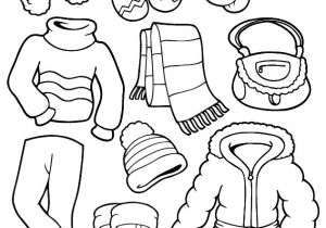 Coloriage Habits D Hiver Dessins à Imprimer Des Vêtements D Hiver Pour Enfants