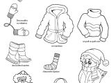Coloriage Habits D Hiver Imagier Gratuit à Imprimer L Hiver Les Vêtements