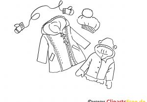 Coloriage Habits D Hiver Vêtements D Hiver Image à Colorier Illustration Mode