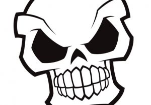 Coloriage Halloween Tete De Mort Dessin à Colorier D’une Tête De Mort Avec Un Air Agressif