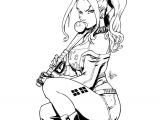 Coloriage Harley Quinn Suicid Squad Harley Quinn Chewing Bubble Gum Suicide Squad Coloring Pages for