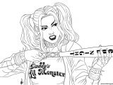 Coloriage Harley Quinn Suicid Squad Harley with Bat Suicide Squad Coloring Pages Printable