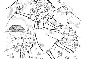 Coloriage Heidi Montagne Dessin   Colorier Sur La Montagne Avec Heidi