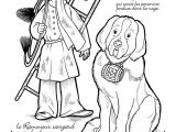 Coloriage Heidi Montagne Saint Bernard Le Chien Et Un Petit Gar§on Qui sont Les Héros De La