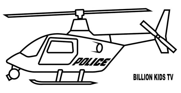 Coloriage Hélicoptère Police Police Helicopter Coloring Pages Colors for Kids with Vehicles