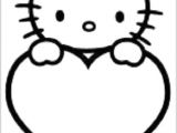 Coloriage Hello Kitty Pere Noel Hello Kitty with the Coat Arms Love Coloring Page