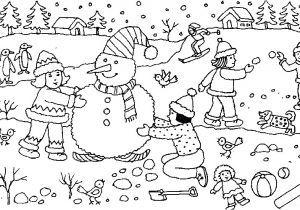 Coloriage Hiver Pour Maternelle Coloriage Hiver Neige