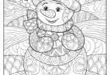 Coloriage Hivers Dessin   Colorier Pour Un Hiver Zen Joli Bonhomme De Neige