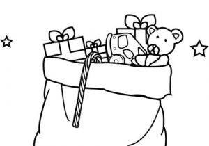 Coloriage Hotte De Noel Coloriage De Noël La Hotte Du Père Noël Remplie De Cadeaux