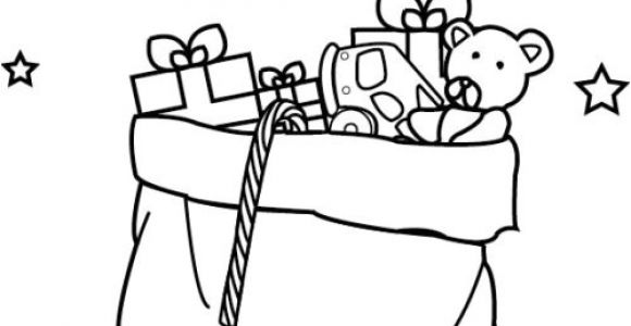 Coloriage Hotte De Noel Coloriage De Noël La Hotte Du Père Noël Remplie De Cadeaux