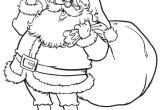 Coloriage Hotte De Noel Un Joyeux Père Noël Avec Sa Hotte Sur Le Dos à Colorier