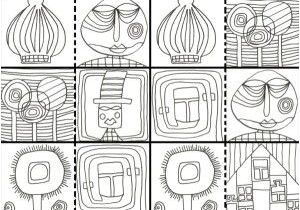Coloriage Hundertwasser Hundertwasser