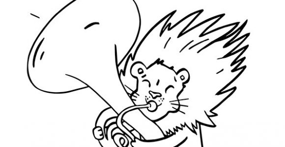 Coloriage Instrument De Musique. Hugolescargot Dessin   Colorier Instrument De Musique Typique Le Tuba