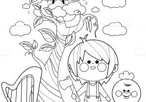 Coloriage Jack Et Le Haricot Magique Jack Et Le Haricot Magique Noir Et Blanc Livre De Coloriage