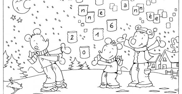 Coloriage Janvier Bonne Année En Classe Avec Ludo Janvier 2016