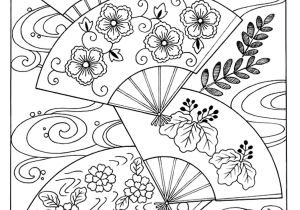 Coloriage Japonais à Imprimer eventails Japonais Japon Coloriages Difficiles Pour