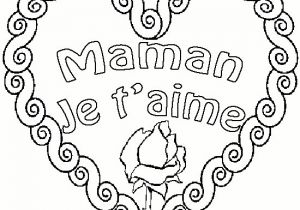 Coloriage Je T Aime Maman Idees De Fait Main Coeur Dessin Rose