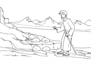 Coloriage Jésus Au Désert 1 40 Jours Et 40 Nuits Cheminer Vers Pâques Théobule