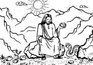 Coloriage Jésus Au Désert Activités Caté Les Tentations Le Carême