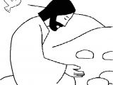 Coloriage Jésus Au Désert L Esprit