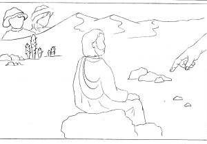 Coloriage Jésus Au Désert Le Trésor De P Tit Eloi Quand Jésus Part Au Désert