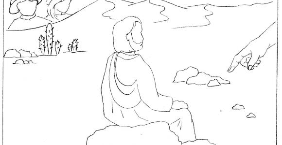 Coloriage Jésus Au Désert Le Trésor De P Tit Eloi Quand Jésus Part Au Désert