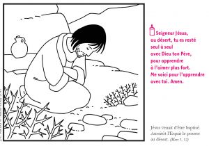 Coloriage Jésus Au Désert Paroisse Francophone De Jakarta Avril 2017