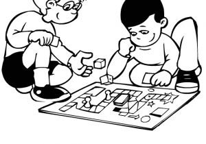 Coloriage Jeux De société Dessin Coloriage Jeux D Enfants