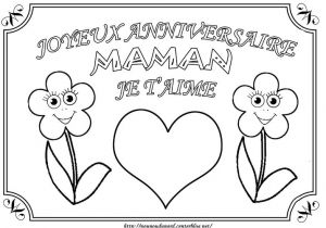 Coloriage Joyeux Anniversaire Maman Gratuit Joyeux Anniversaire Maman En Couleur Pour Gommettes