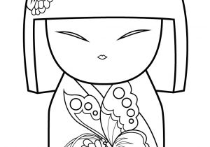 Coloriage Kimmidoll Kimmi Doll with butterfly ornament Coloring Page
