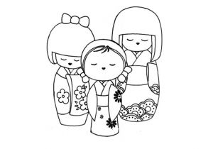 Coloriage Kokeshi Kimmidoll Coloriage Kokeshi Kimmidoll