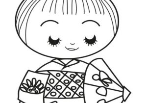 Coloriage Kokeshi Kimmidoll Kimmidoll Inspirée D Une Kokeshi Traditionnelle Sur Tªte   Modeler