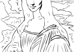 Coloriage La Joconde Coloriage La Joconde Par Léonard De Vinci