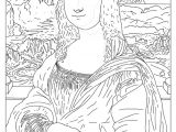 Coloriage La Joconde Coloriage Peinture La Joconde