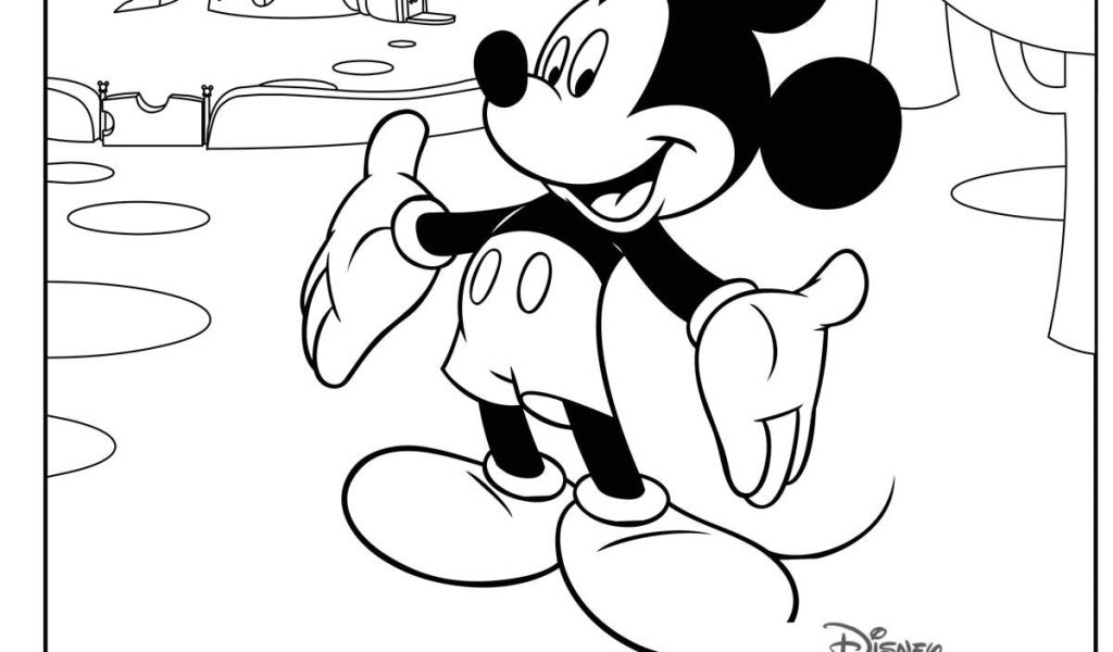 Coloriage La Maison De Mickey à Imprimer Coloriage Mickey Fait Du Sport