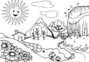 Coloriage La Nature Au Printemps Coloriage La Nature Au Printemps